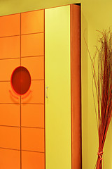 Image showing Orange wardrobe