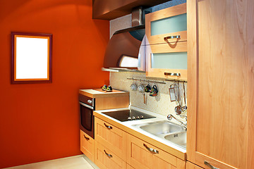 Image showing Terracotta kitchen horizontal