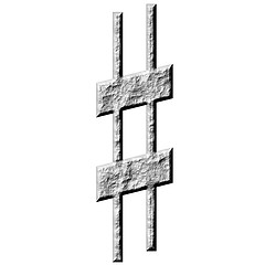 Image showing 3D Stone Sharp Symbol