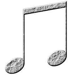 Image showing 3D Stone Eighth Notes