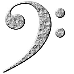 Image showing 3D Stone Bass Clef