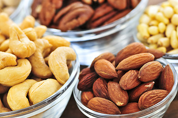 Image showing Bowls of nuts