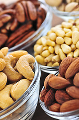 Image showing Bowls of nuts