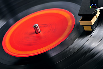 Image showing Record on turntable