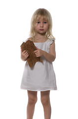 Image showing Little girl with purse