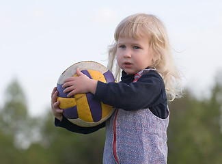 Image showing young volleyballer