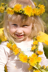 Image showing little girl in flower wreath