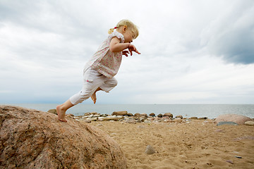 Image showing Jumping girl