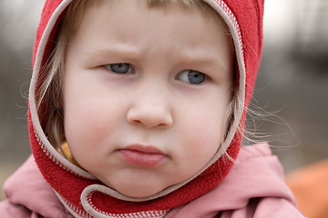 Image showing sad little girl