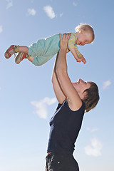 Image showing flying baby