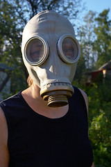 Image showing gas-mask portrait