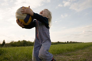 Image showing young volleyballer