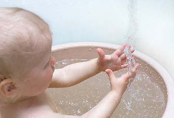 Image showing playing with water