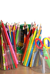 Image showing colour crayons