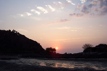 Image showing beach sunset