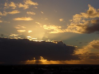 Image showing sunset behind cloud