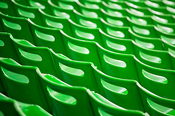 Image showing stadium chairs backs