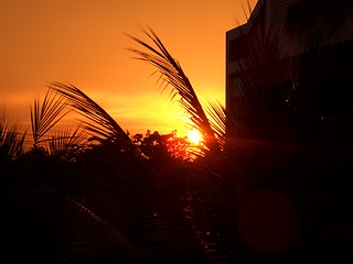 Image showing gold warm sunset