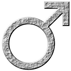 Image showing 3D Stone Male Symbol