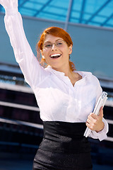 Image showing happy businesswoman