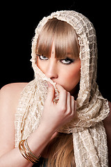 Image showing Woman with scarf