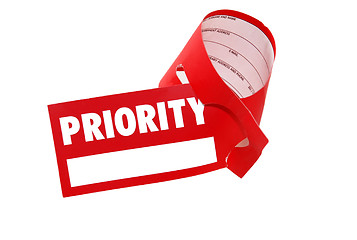 Image showing Priority label luggage - business class flight