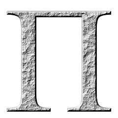 Image showing 3D Stone Greek Letter Pi