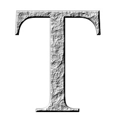 Image showing 3D Stone Greek Letter Tau