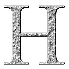 Image showing 3D Stone Greek Letter Eta