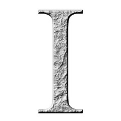 Image showing 3D Stone Greek Letter Iota