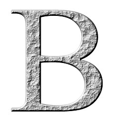 Image showing 3D Stone Greek Letter Beta