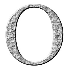 Image showing 3D Stone Greek Letter Omikron