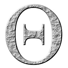 Image showing 3D Stone Greek Letter Theta