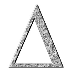 Image showing 3D Stone Greek Letter Delta