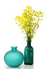 Image showing Green vases