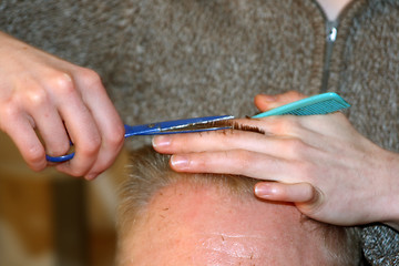 Image showing Hair cutting