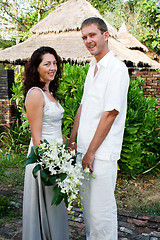 Image showing bride and groom