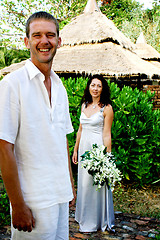 Image showing bride and groom