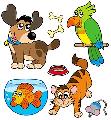 Image showing Cartoon pets collection
