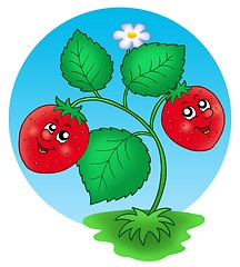 Image showing Cute smiling strawberry