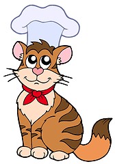 Image showing Cartoon cat chef