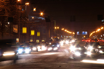 Image showing The night view of Red avenue