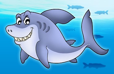 Image showing Smiling cartoon shark