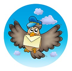 Image showing Owl postman on sky