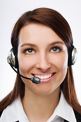 Image showing Headset woman