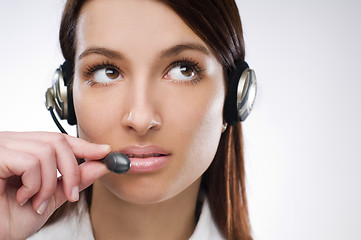 Image showing Headset woman