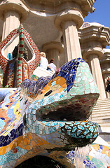 Image showing Park Guell, Barcelona, Spain