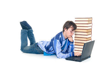 Image showing Teenager schoolboy