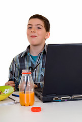 Image showing Boy doing homework