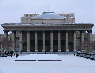 Image showing Winter view on Novosibirsk Opera and Ballet Theater